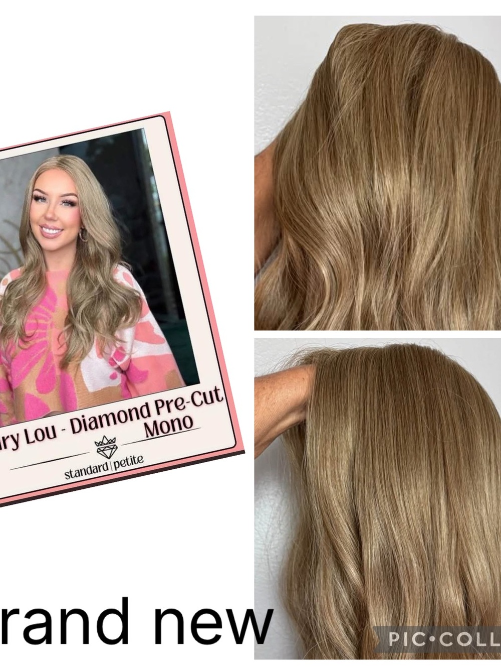 CSC Mary Lou Diamond Pre-Cut Mono Wig - Light Ash Brown
